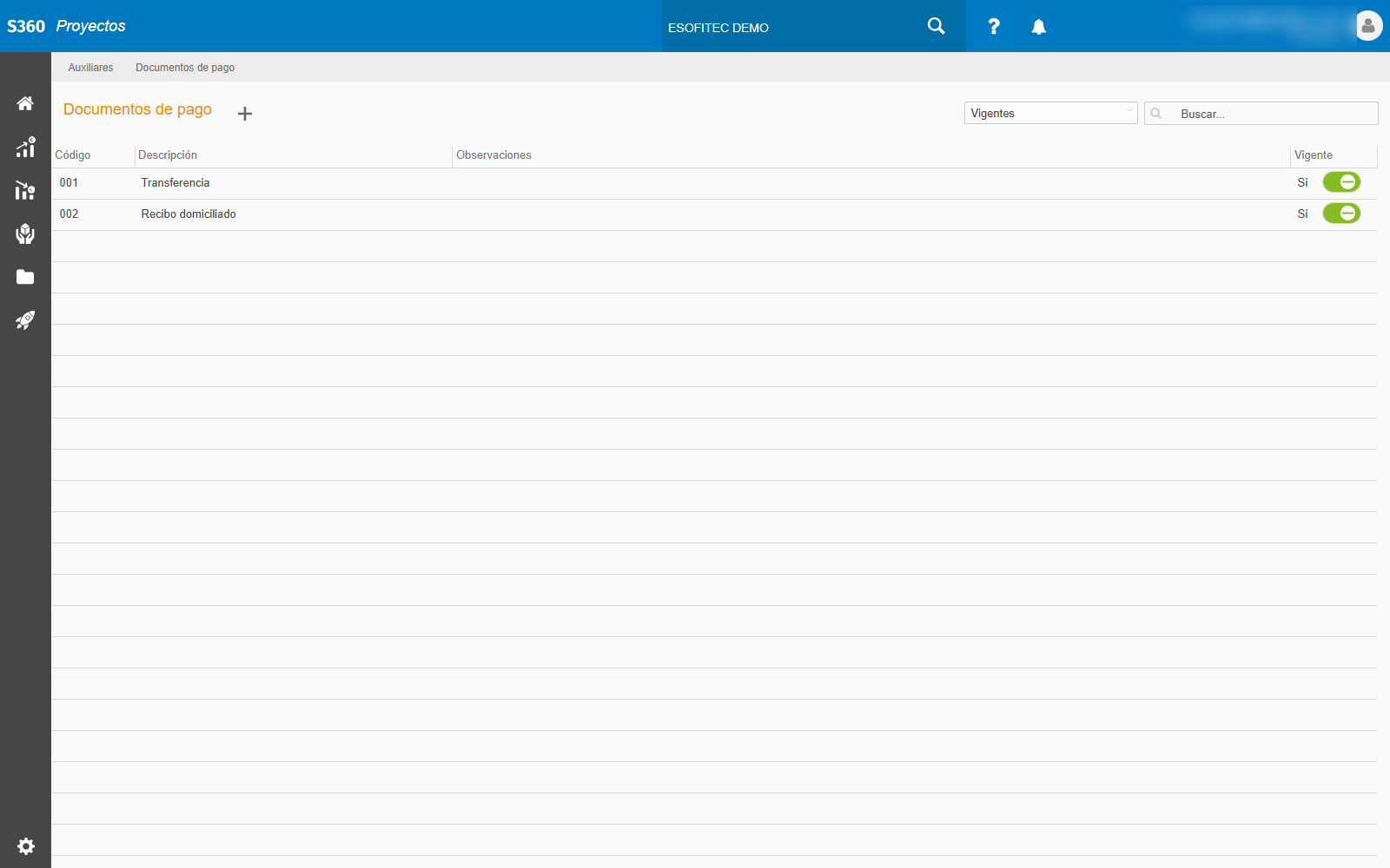Documentos de pago